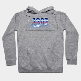 Made in 1981 retro vintage style Hoodie